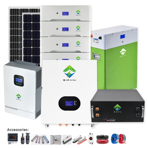 SIPANI 5kw 10kw 15kw 20kw 25kw Solar Power System Home 25kwh Lifepo4 Battery Solar Panel Energy Systems
