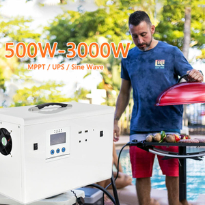 500W 1KW 2KW 3KW Home Solar System MPPT Portable Solar Power Generator for Emergency Energy Storage Power Supply