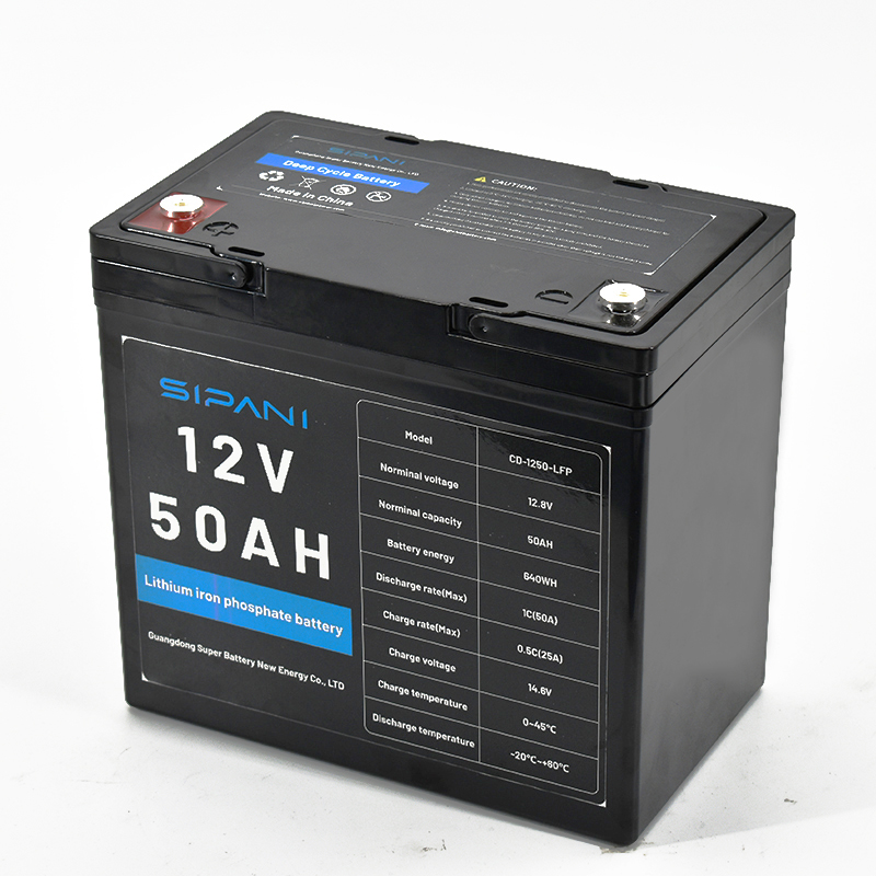 12 Voltage Deep Cycle LFP Battery Pack 12.8v 50ah Marine Golf Cart Lithium ion Battery Solar Lifepo4 Battery